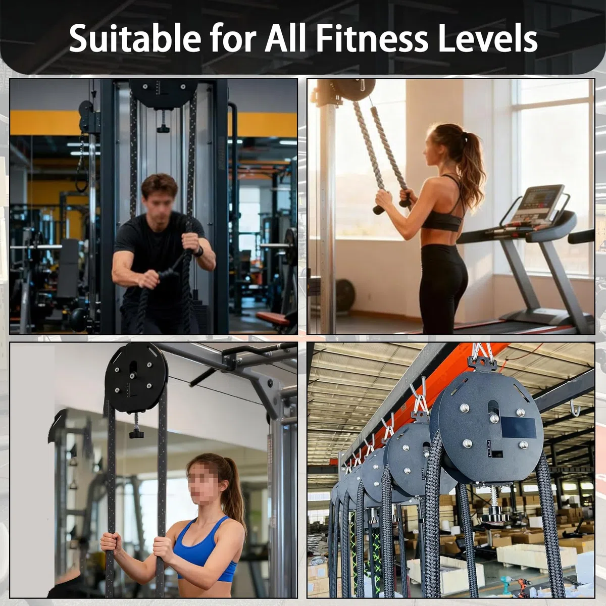 Corde d'entraînement sans fin avec résistance réglable pour tout le corps, cardio, musculation
