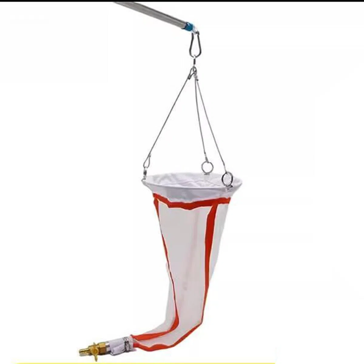Filet à plancton de qualité Recherche avec Tige télescopique de 3 m - Filet d'échantillonnage de 20 cm de Large pour l'étude Marine, la biologie Aquatique, la Collecte d'algues, la pêche et