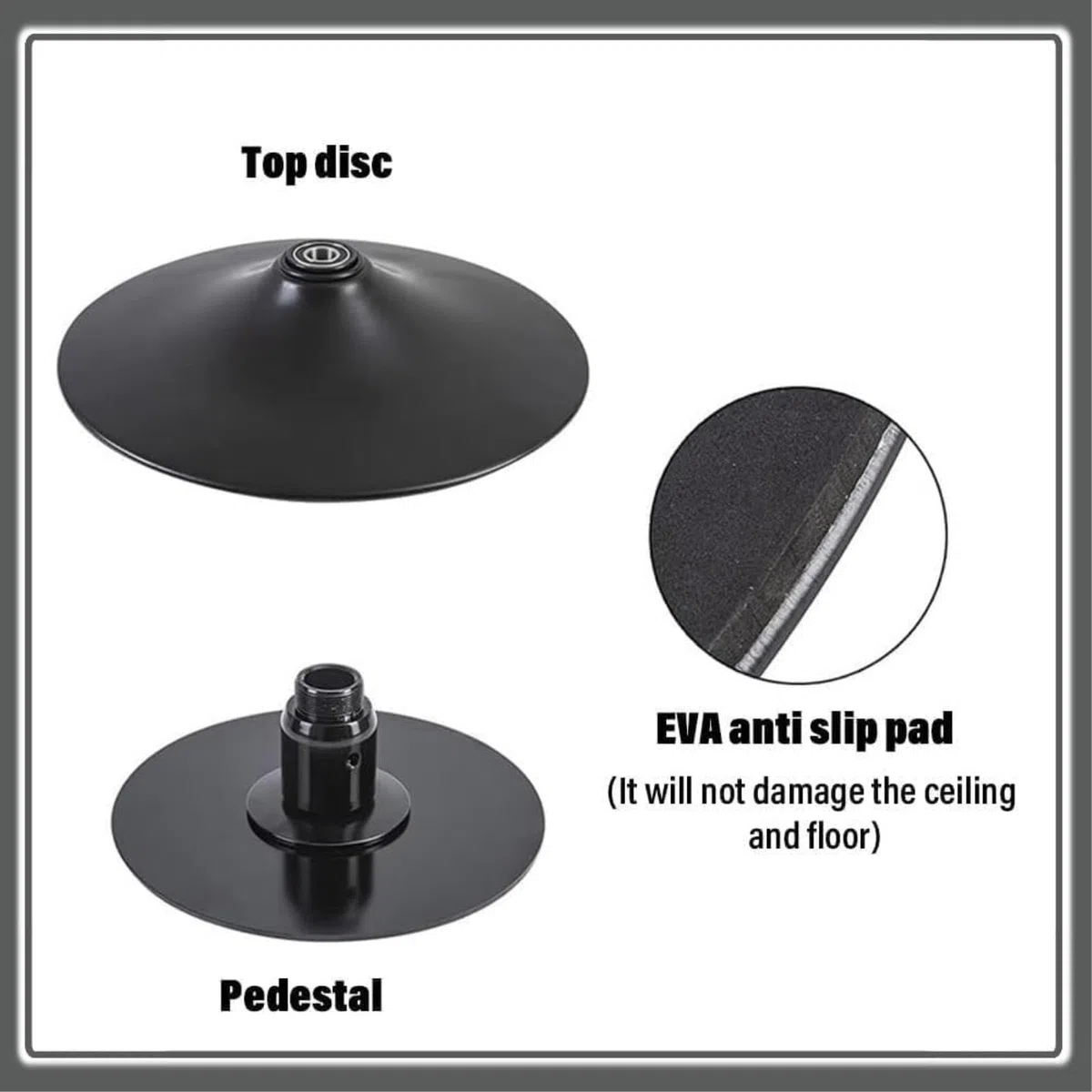 Barre de Danse Professionnelle de 45 mm, Barre rotative réglable et Statique, pour Salle de Sport à Domicile, Acier chromé Robuste, kit d'installation Inclus