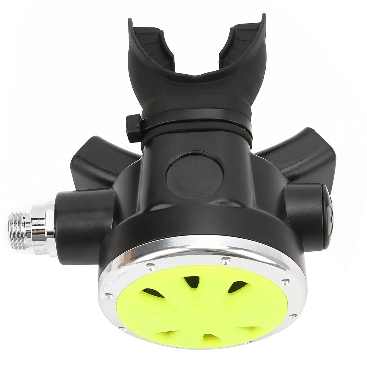Tuba de plongée, pour Marque, Anti-buée, Anti-Fuite, débit d'air réglable, Construction ABS et Laiton, Embout Ergonomique avec Morsure en Silicone