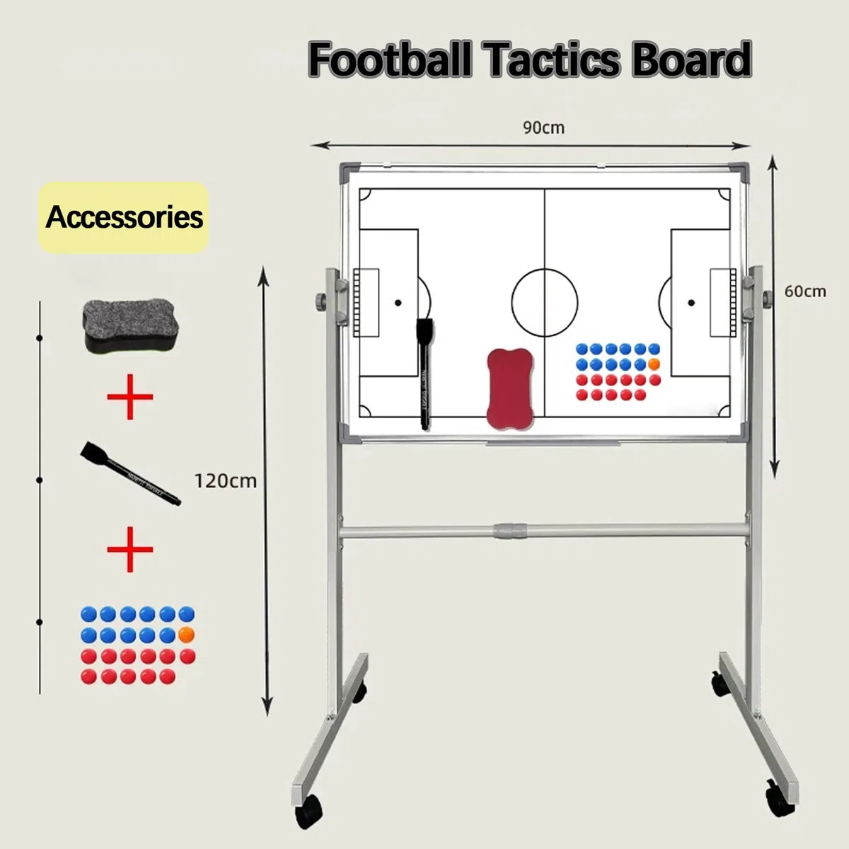 Tableau Tactique Mobile pour Entraîneurs Football-90 * 60
