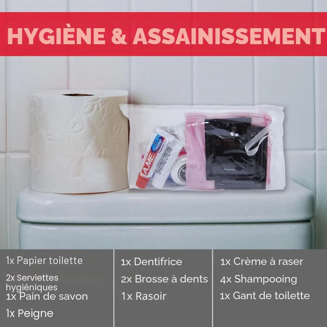 Emergency Zone Kit de Survie Familial pour 2 Personnes 72 Heures | Moyen Parfait pour préparer Votre Famille | Soyez prêt pour Les catastrophes comme Les ouragans, Les tremblements de Terre, Les