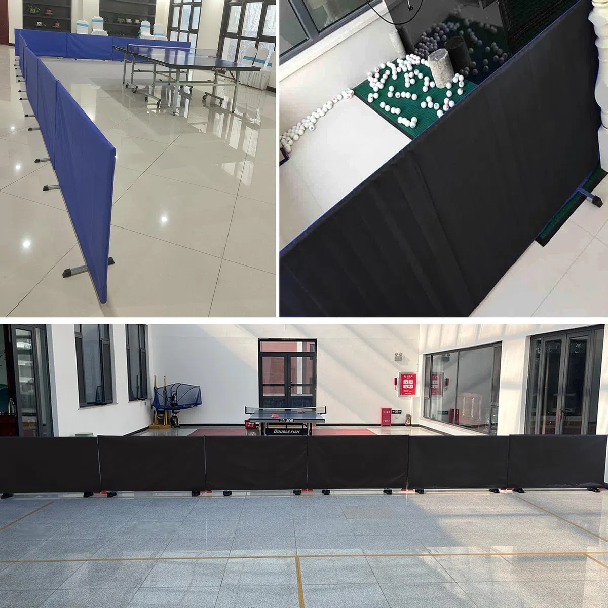 Barrière de Terrain de ping-Pong en Toile Oxford 420D, Lot de 1 à 6, pour compétition/entraînement ; barrière et Bloc de délimitation.