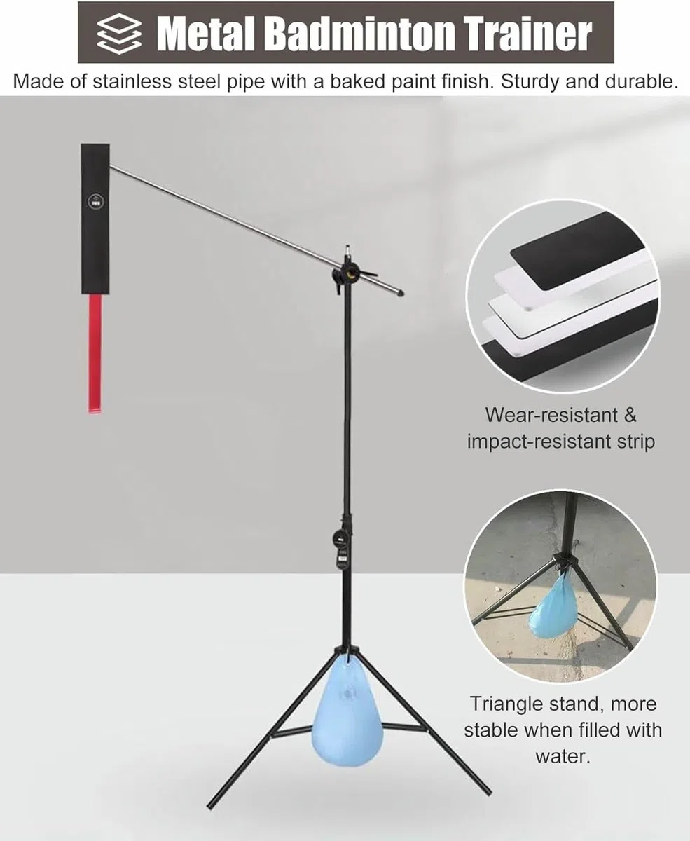 Kit d'entraînement de badminton pour entraînement en solo, équipement d'auto-étude pour intérieur à la maison, cour, cour, salle de sport