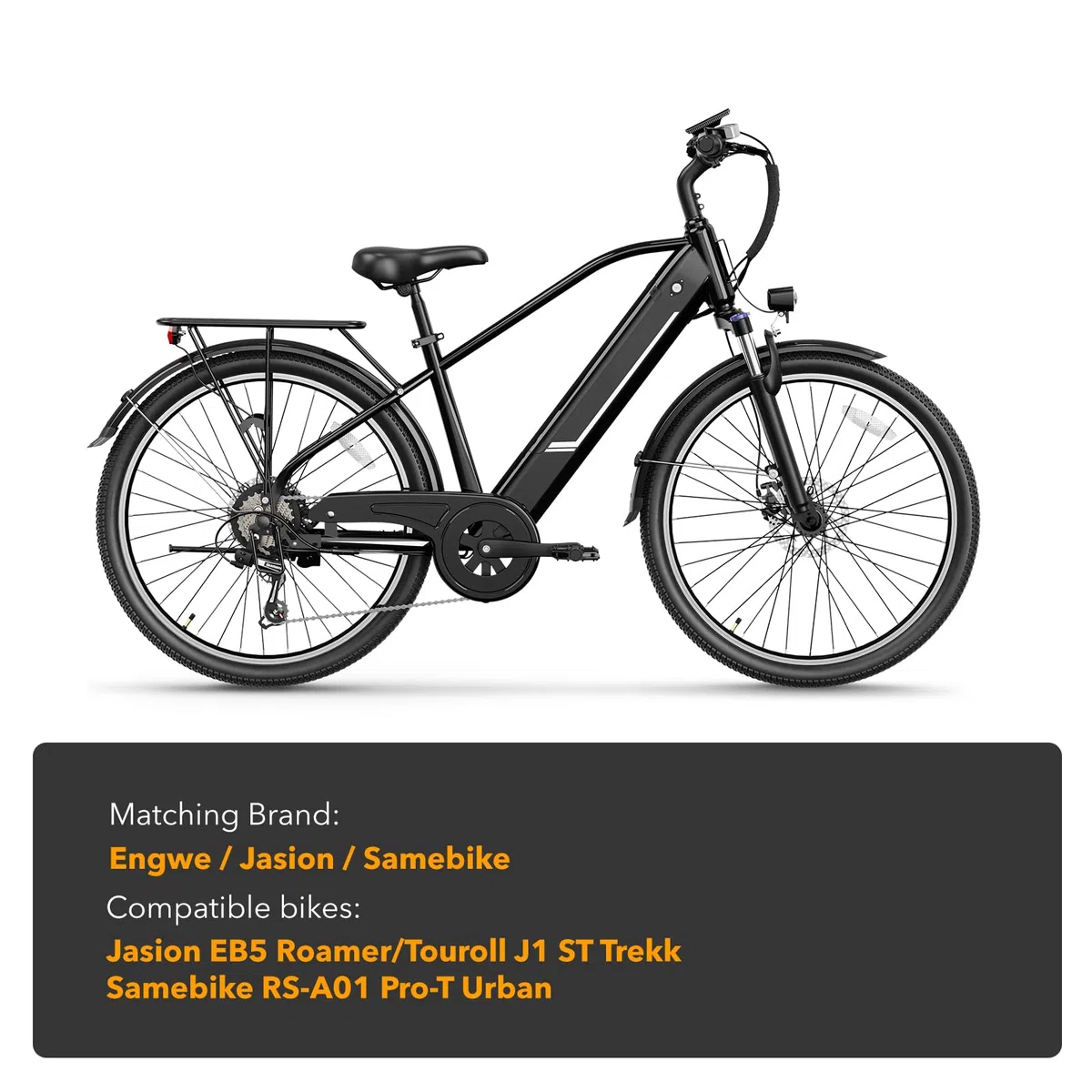 SEASON Ebike Batterie VAE 36V 16Ah(576Wh) - Battery Semi-Intube sans Chargeur - Compatible pour HillMiles Bike Battery pour Les vélos Jasion EB5 Roamer