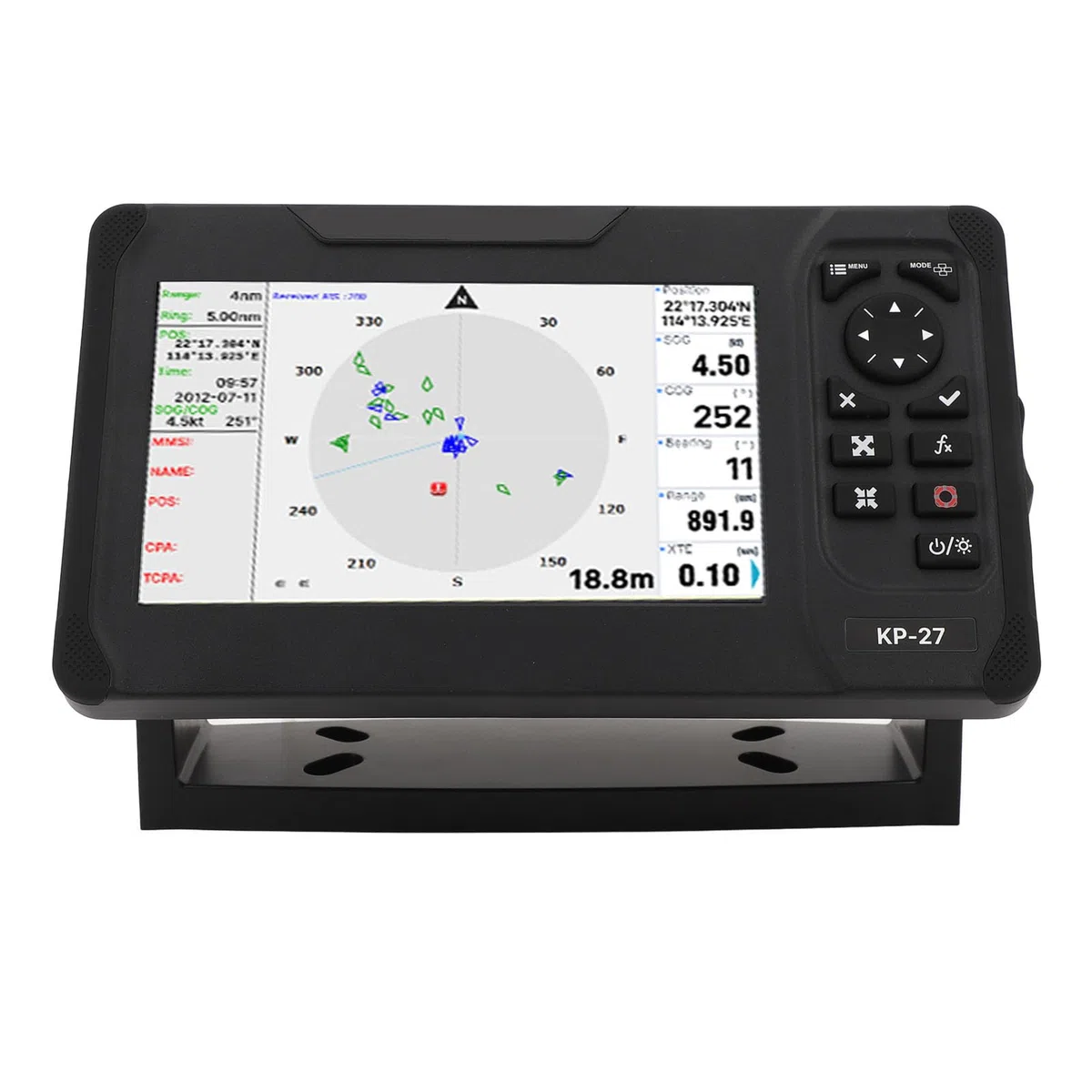 Détecteur de Poisson pour Bateau, écran LCD Couleur TFT 7 Pouces, Traceur de Cartes Marines, Informations de Navigation Détaillées pour Bateau de Pêche