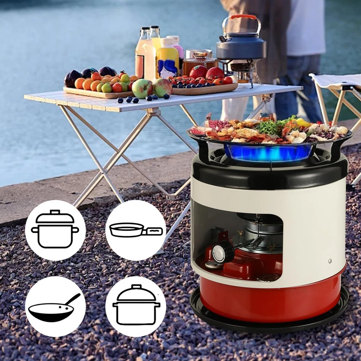 Poêle à pétrole - Brûleur de cuisson portable - Pour camping, chasse