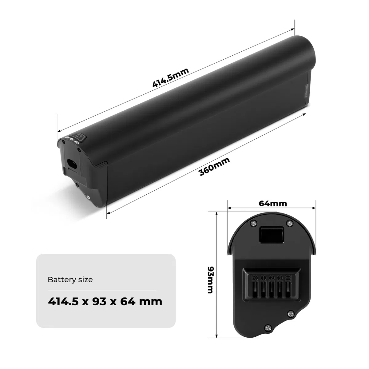 SEASON Ebike Batterie VAE 36V 16Ah(576Wh) - Battery Semi-Intube sans Chargeur - Compatible pour HillMiles Bike Battery pour Les vélos Jasion EB5 Roamer